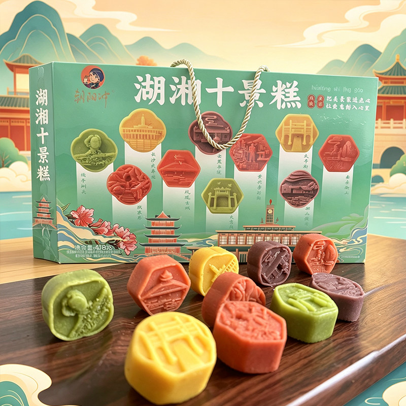 湖南张家界特产十景糕湘西土家传统糕点小吃零食绿豆红豆糕伴手礼