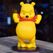 小熊维尼大肚子手办 人偶公仔礼物卡通儿童玩具 pooh桌面摆件模型