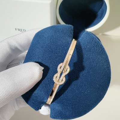 FRED斐登chance infine玫瑰金镶钻手镯优雅时尚手环轻奢珠宝饰品