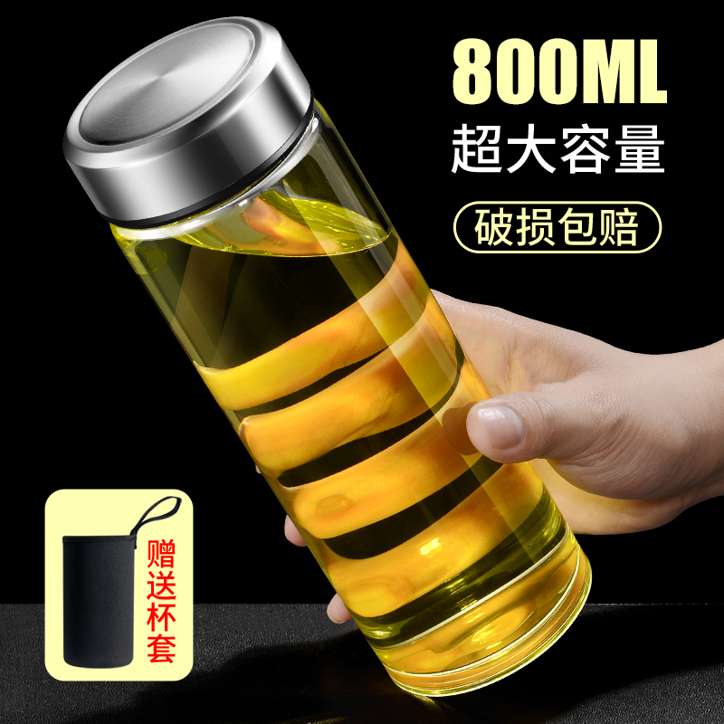 大容量泡茶办公水杯玻璃杯