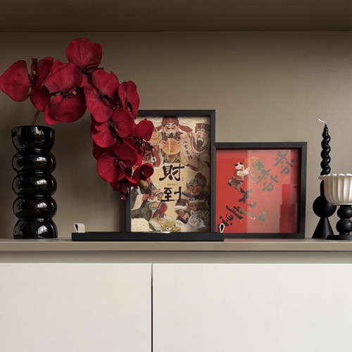 现代简约入户玄关财神爷喜庆摆件