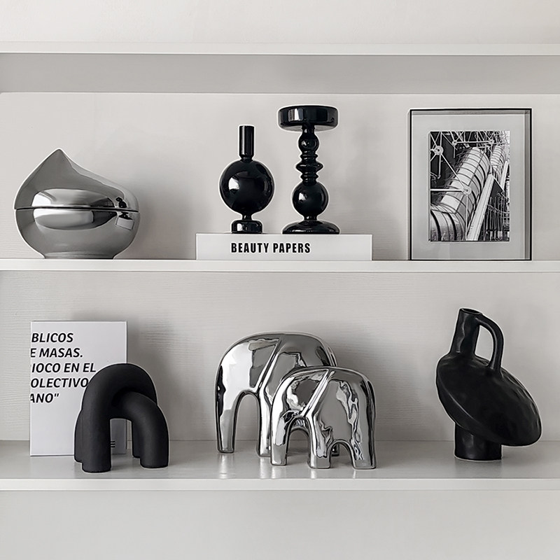 LIVETAI现代极简风酒柜书柜摆件