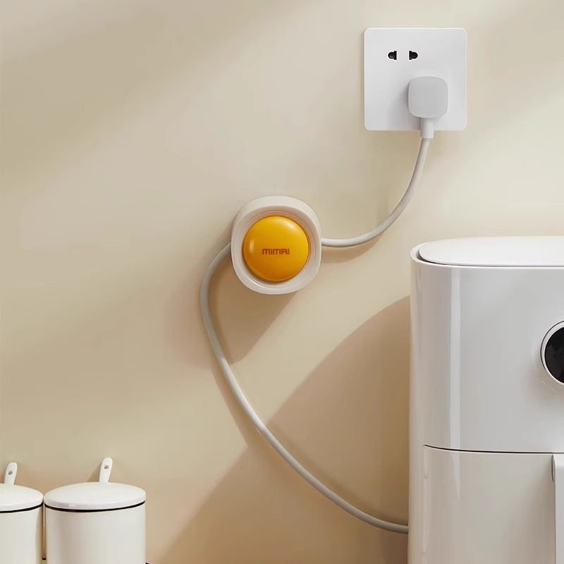 电源线绕线器理线器固定充电器厨房墙壁挂插头挂钩收纳整理固线器