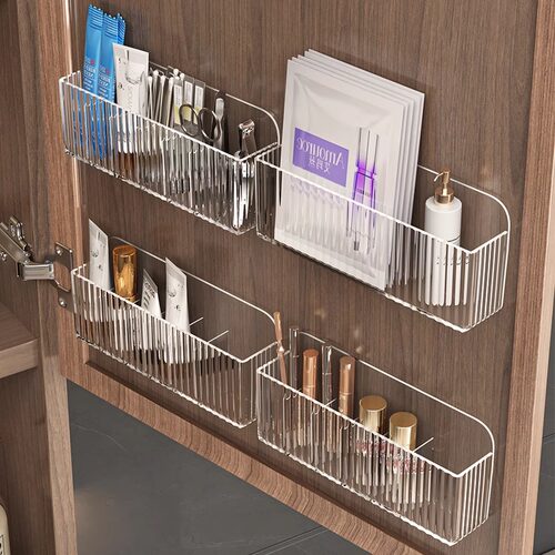 镜柜收纳盒壁挂化妆室洗漱厕所镜门后口红化妆品面膜浴室柜置物架