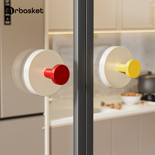 吸盘柜门把手免打孔推拉门厨房移门扶把手冰箱抽屉拉手开柜门神器