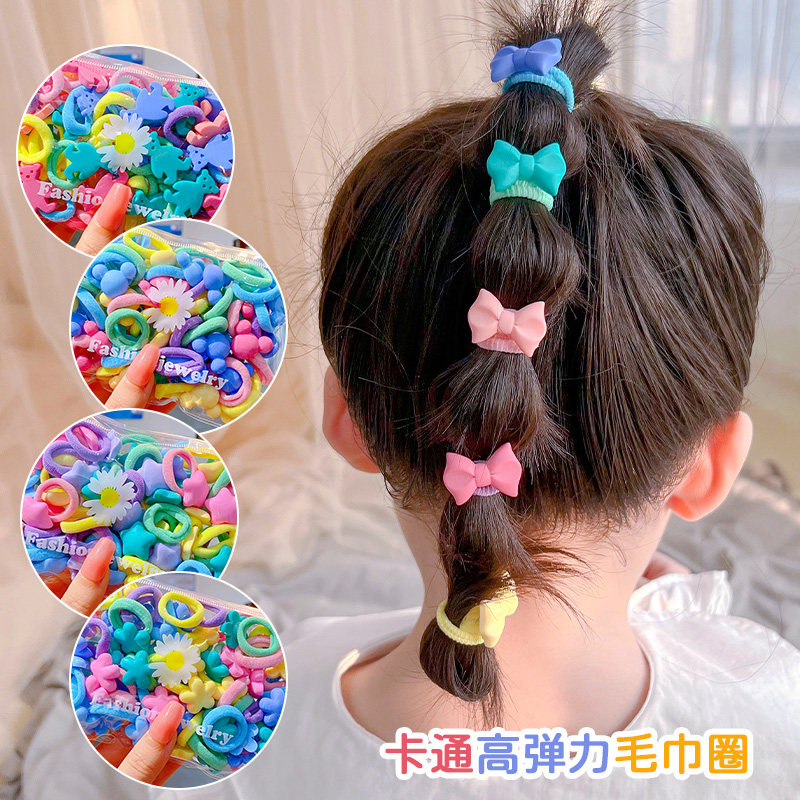 新品小女孩扎头发橡皮筋宝宝发圈A儿童不伤发女童毛巾圈头绳皮筋