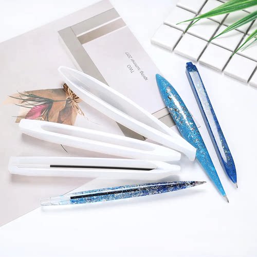 手工diy水晶滴胶圆珠笔硅胶模具uv树脂磨具创意学生教师礼品实用