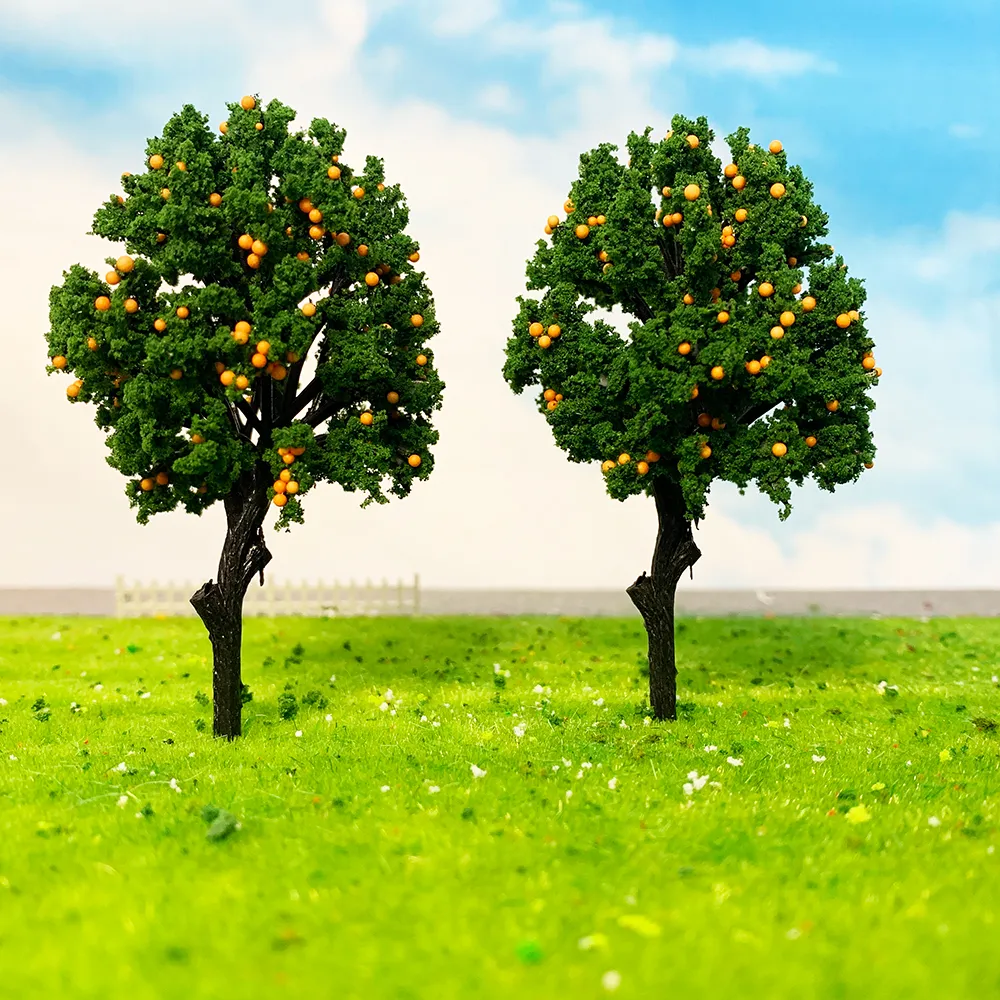 建筑沙盘模型树场景桔子树果树情景DIY手办微景观仿真成品橘树