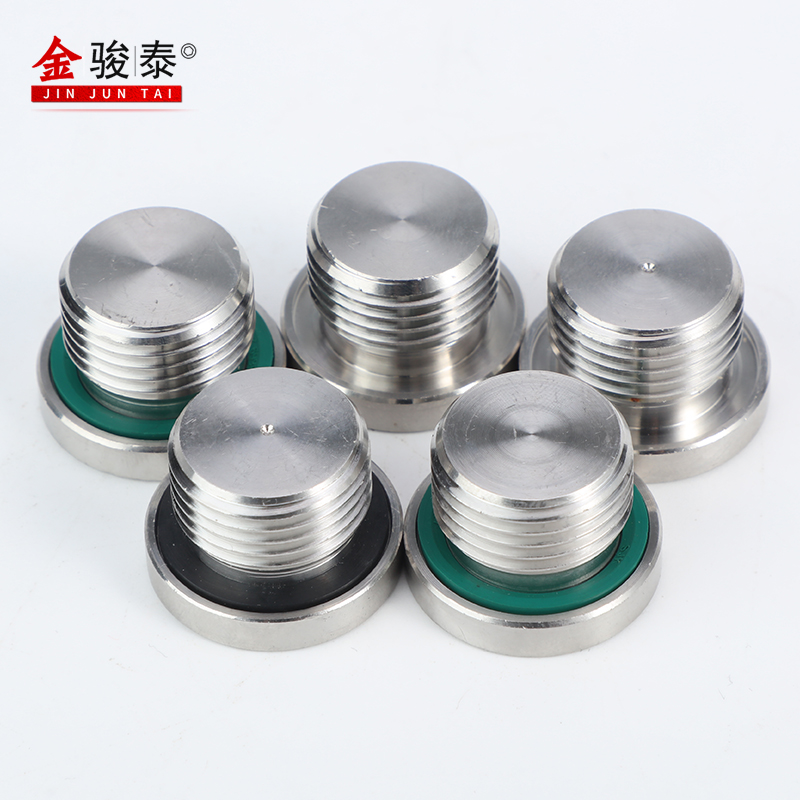 304不锈钢内六角法兰面ED堵头螺丝1分2分4分英制M8M10M20X1.5公制