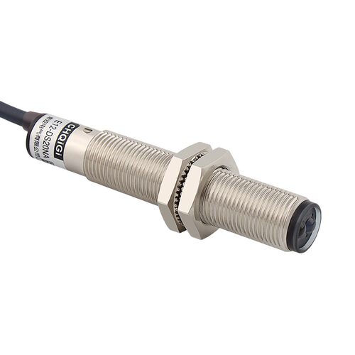 M12漫反射光电开关E12-DS20NA红外线传感器NPN常开24V远距离可调