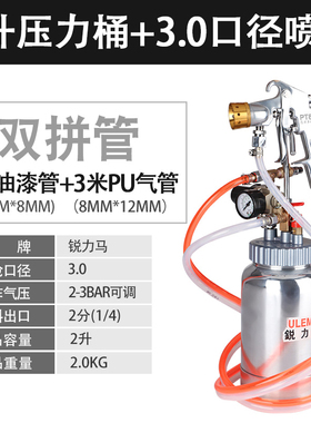 水包水多彩漆喷枪油漆大理石乳胶漆气动喷涂机涂料包砂喷抢压力桶