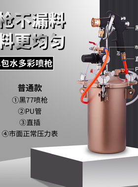 5升水包砂多彩漆喷枪外墙乳胶漆油漆喷涂工具水包水压力桶喷漆抢