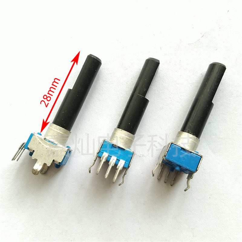优质加长轴28mm RV09型直立式3脚单联可调电位器5K B502 50K B503