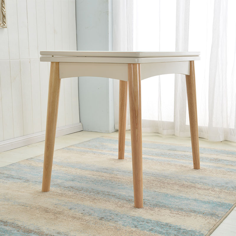 折叠餐桌家用小户型北欧伸缩实木餐桌椅多功能简易省空间桌子4人