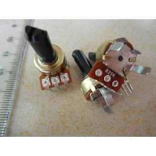 WH121 单路 单联电位器 B型10K B103 B10K 20K B203 B20K 半轴