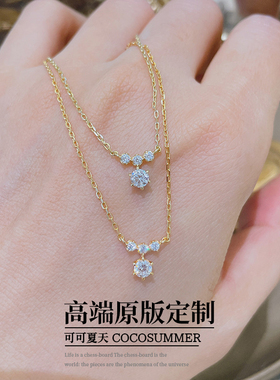 圣诞限定锆石吊坠项链女高级感