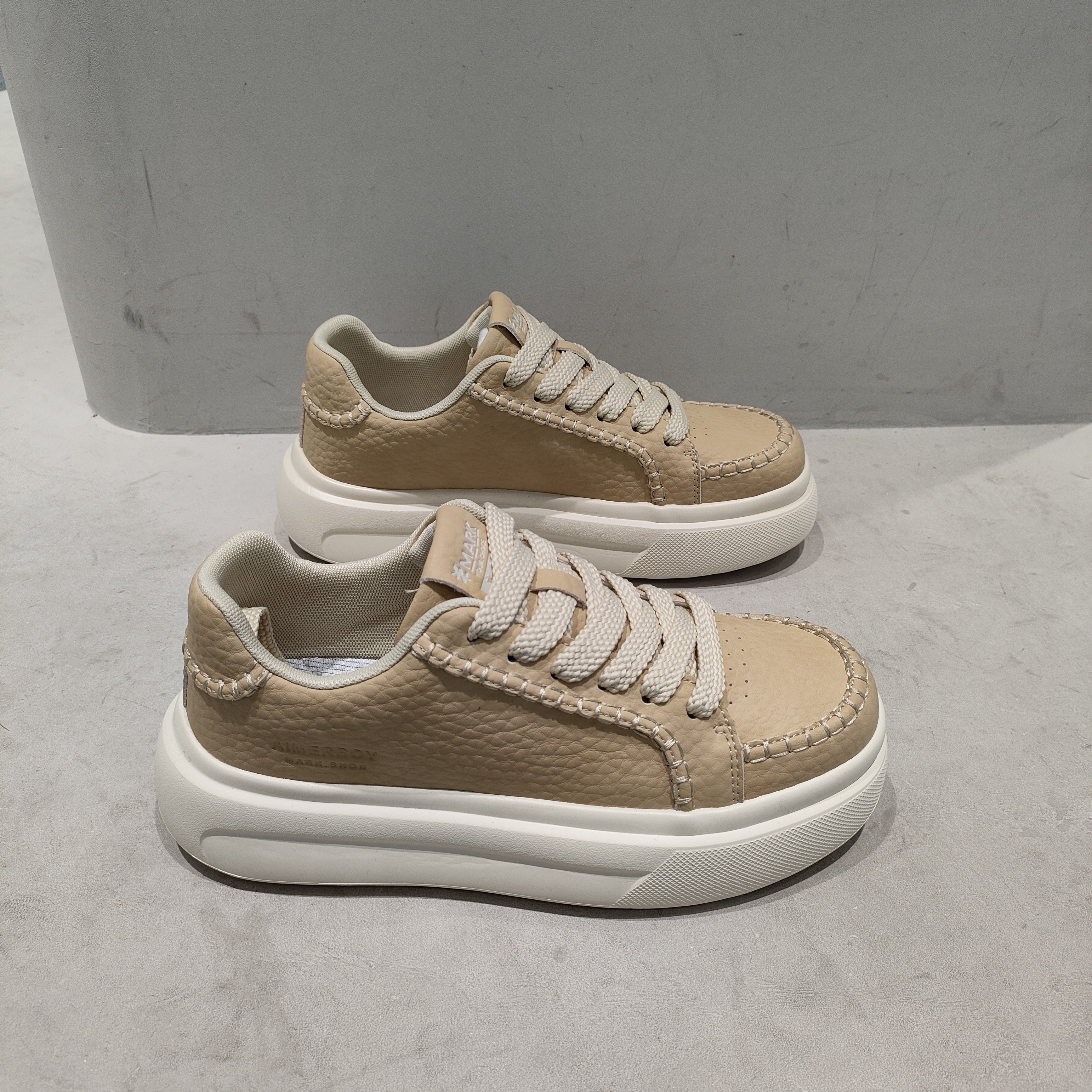 马克美式低帮休闲厚底小青年轻便2026春季新款欧货爆款减震男鞋特,流行男鞋,时尚休闲鞋,淘宝优惠券,粉丝福利购,淘宝优惠卷