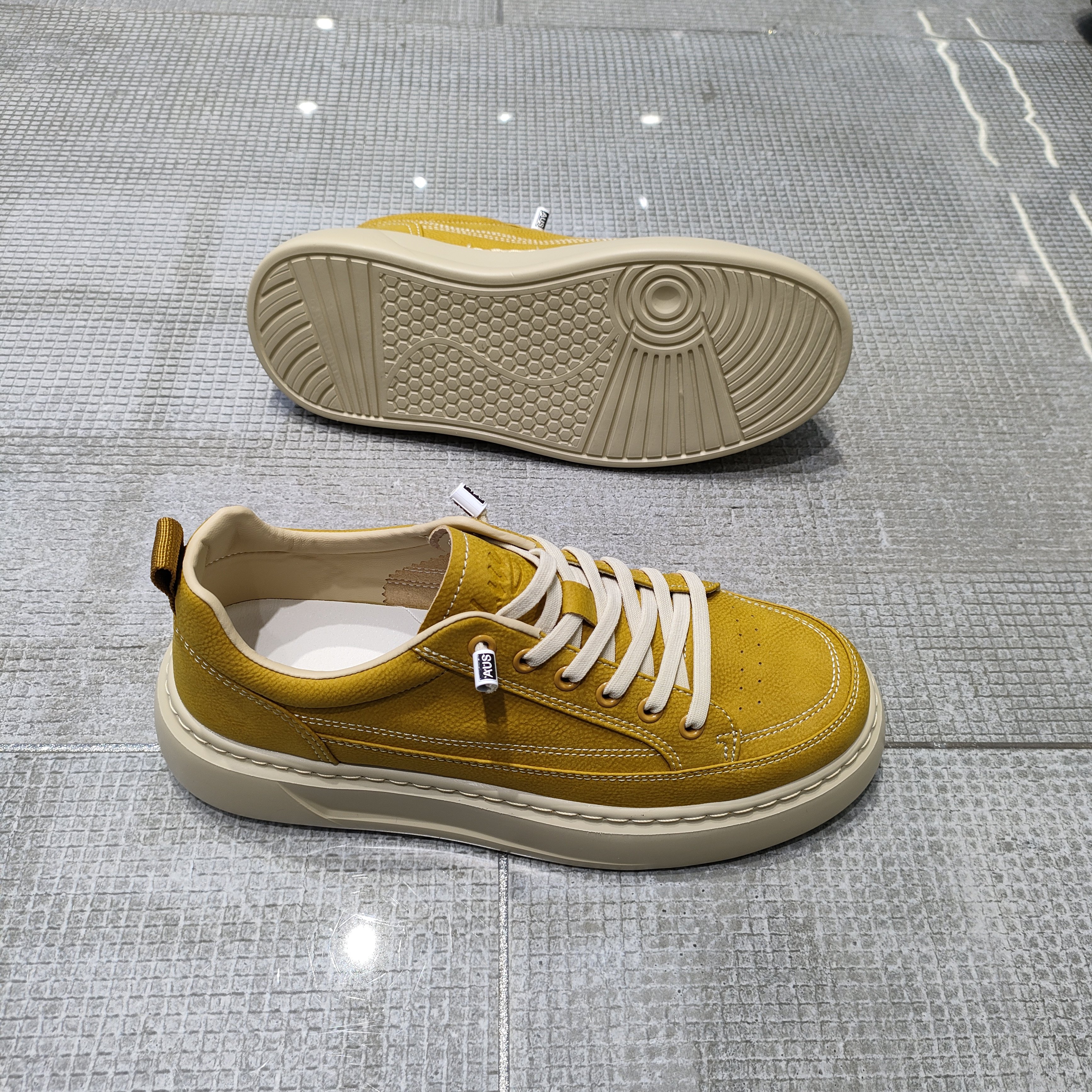 美式低帮2026春新款休闲风男鞋松紧带拼色增高厚底小白鞋时尚百搭,流行男鞋,时尚休闲鞋,淘宝优惠券,粉丝福利购,淘宝优惠卷