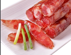 大凉山特产越嶲农家放养跑山猪自制广味香肠500g装