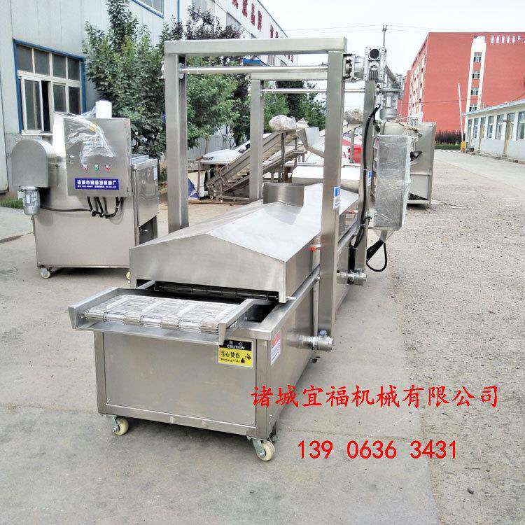 豆腐串油炸机_兰花干油炸机器设备_宜福兰花串油炸线品牌