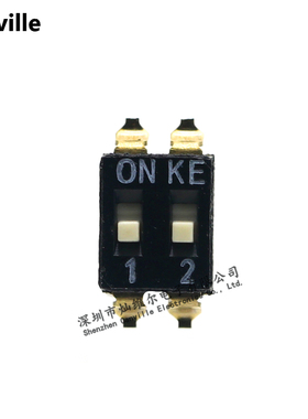 Canville DSIC02LSGET 2.54-2P 二位开关 拨码 贴片 台湾KE