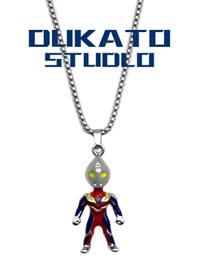 儿童奥特曼项链男童宝宝Q版超人吊坠小男孩生日礼物纪念卡通饰品