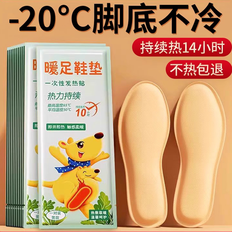 自发热鞋垫女暖脚贴自加热冬可行走男暖足贴暖脚底热垫热敷脚冷