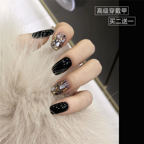 穿戴式美甲成品指甲贴片夏季