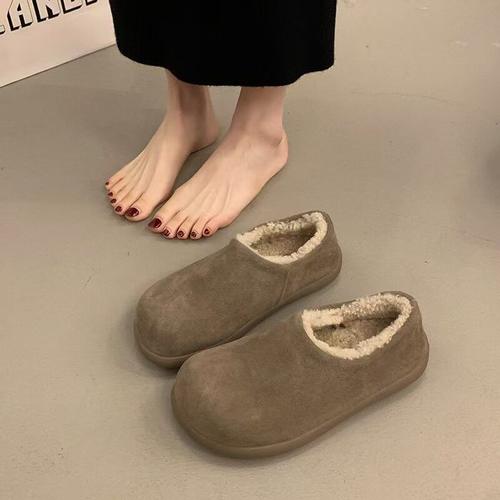 加绒勃肯鞋女厚底全包穆勒