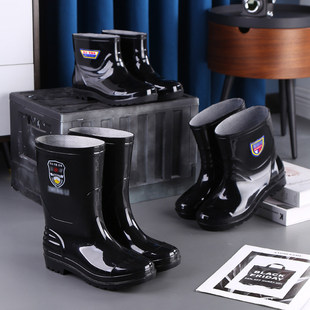 男款一体加绒低帮雨鞋春夏时尚外穿防滑耐磨雨靴厨房工作橡胶鞋女