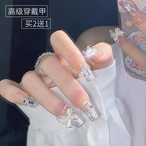 Демисезонные короткие наклейки для ногтей для маникюра для ногтей, коллекция 2023, изысканный стиль, готовый продукт