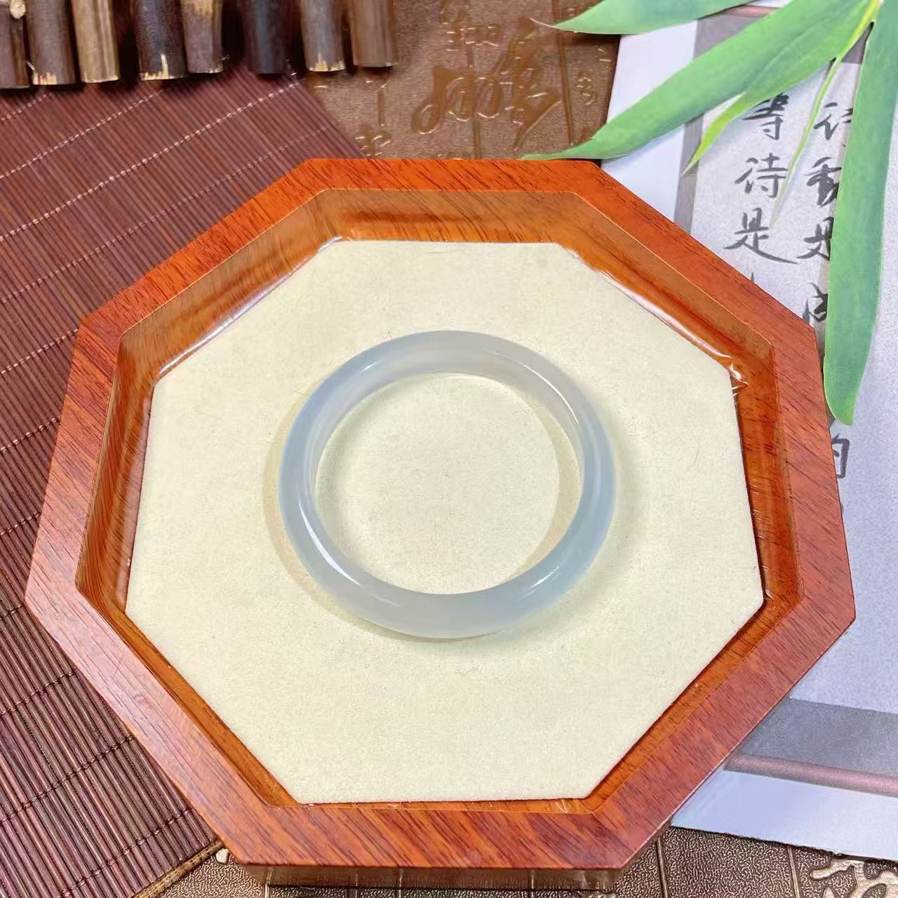 水贝天然猫眼石手镯时尚手串饰品透明冰种仿翡翠手环送礼时尚图片