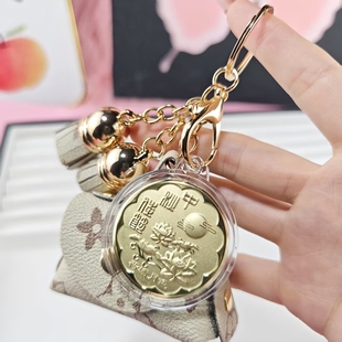 水贝足金999黄金月来越好手机链钥匙扣包包挂件新年佳节送礼
