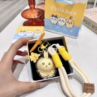 水贝足金999黄金送礼chiikawa周边吉伊小八乌萨奇钥匙扣手机挂件