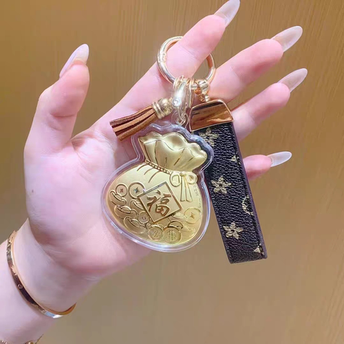 水贝低克重黄金福袋财神爷招财猫新年送礼手机链挂绳钥匙扣挂件