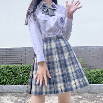 JK仲春原创学生格子短裙
