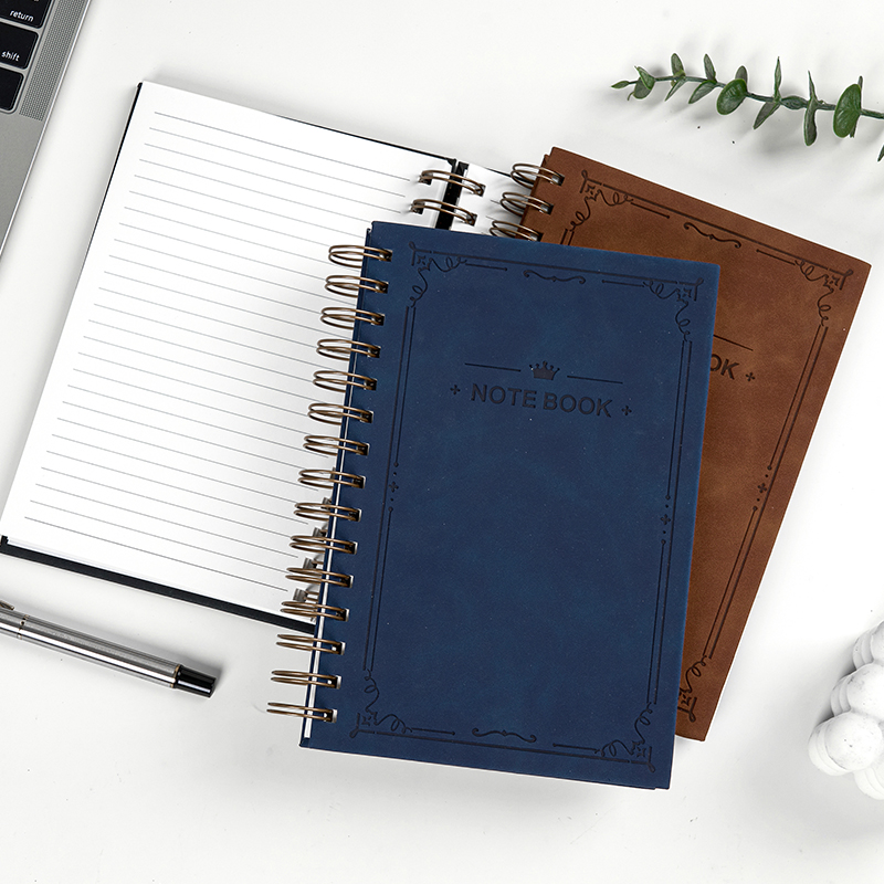 皮面活页本可拆卸不硌手线圈笔记本本子a5初中生专用记事本简约高中生横线大学生考研可定制日记本子定制logo