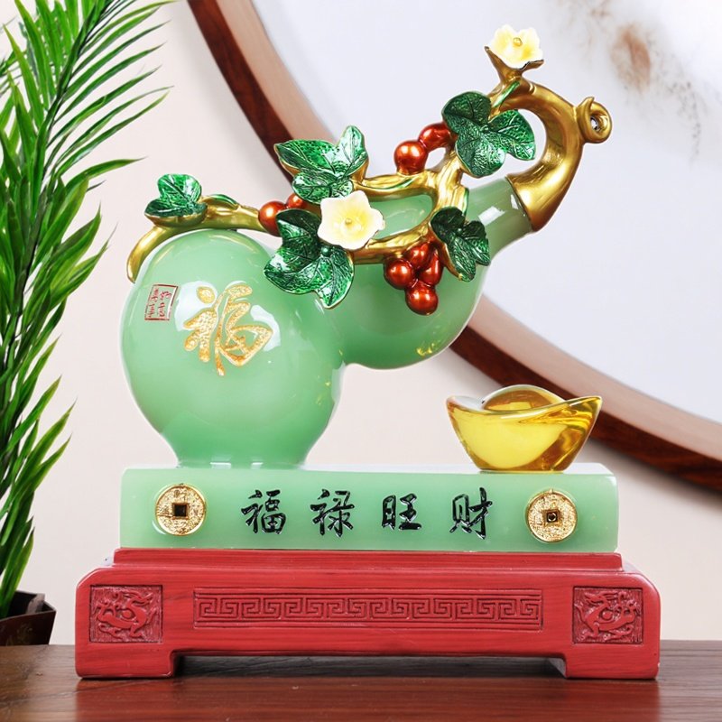 葫芦摆件招财客厅乔迁新居礼品高档大气实用酒柜装饰品摆设新中式,家居饰品,桌面摆件,淘宝优惠券,粉丝福利购,淘宝优惠卷
