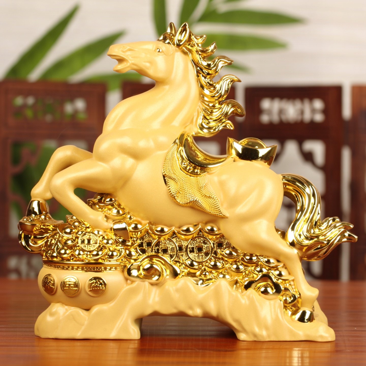 马上发财存钱罐摆件中式聚宝盆马到成功储蓄罐客厅玄关开业装饰品,家居饰品,桌面摆件,淘宝优惠券,粉丝福利购,淘宝优惠卷