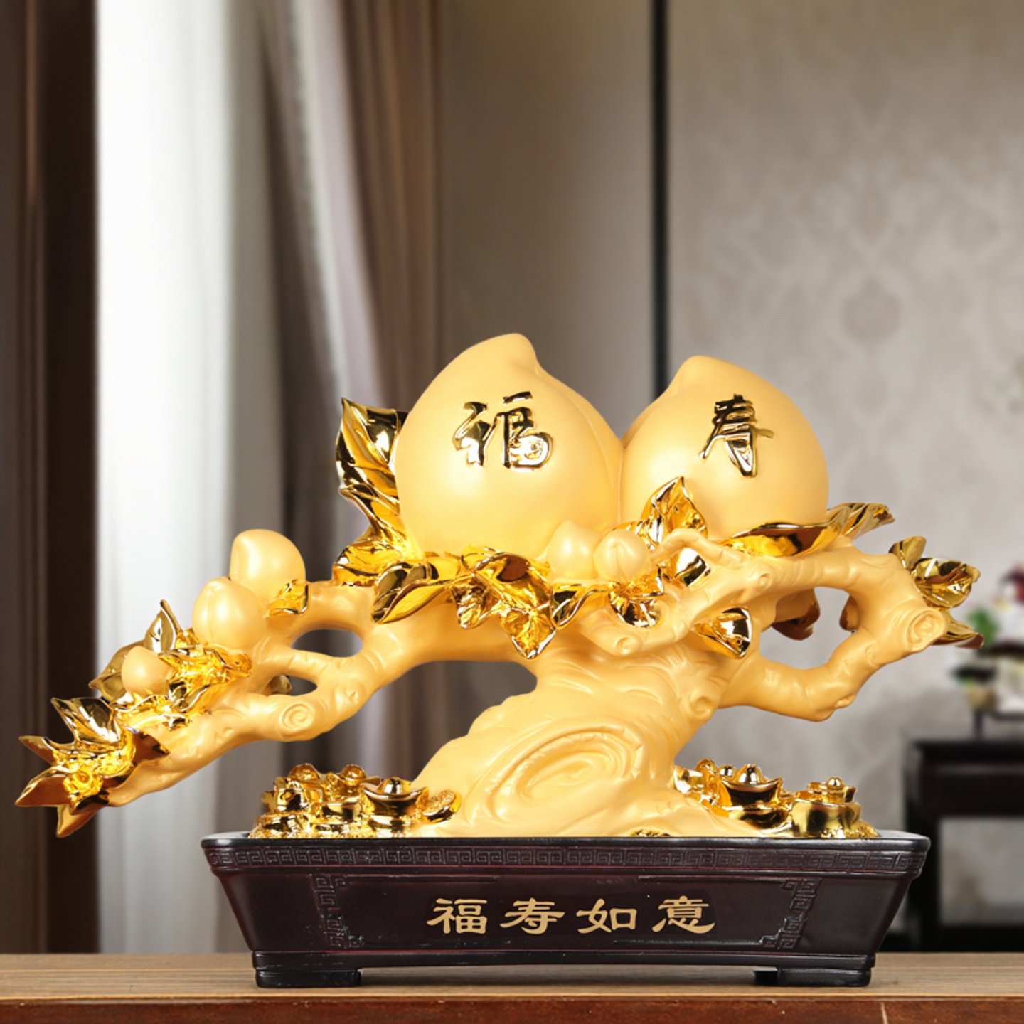 寿桃摆件祝寿贺寿礼物多福添寿大送老人爷爷奶奶长辈实用生日礼品