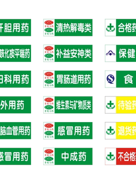 药品分类牌药店药房定制标识牌