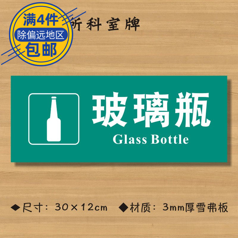 玻璃瓶医院诊所门牌科室牌医药标识牌卫生室标志牌定做zsmp344