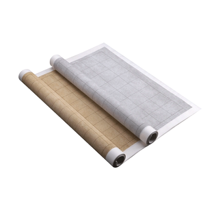 蜡染宣纸六尺对开复古方格套色条屏仿古雅灰色半生半熟4 5 6 7 8厘米格子宣纸毛笔书法作品诗词抄经国展参赛