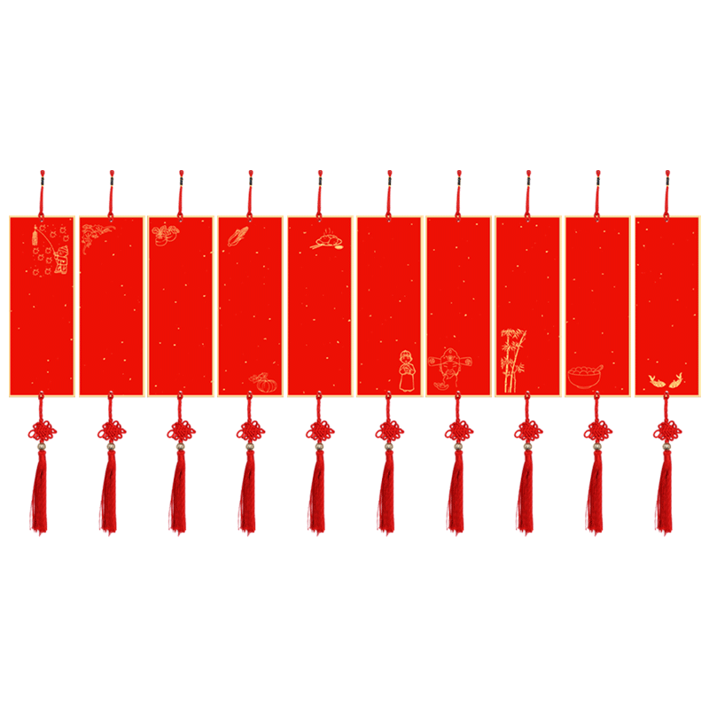加厚万年红福卡宣纸斗方福字纸空白手写福字四言吉语对联春联纸硬卡大红纸中国结新年福卡装饰挂件书法作品纸