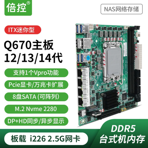 倍控itx迷你DDR5I2262.5G网卡