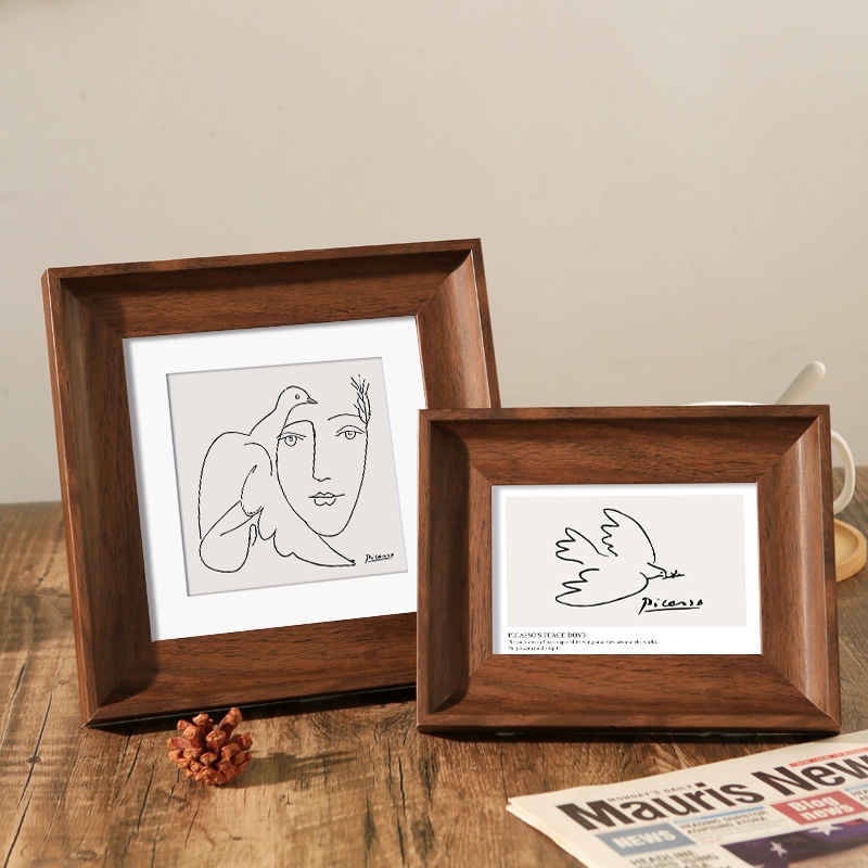 正方形画框挂墙38cm33厘米装裱A3a4寸展示框架摆台小相框桌面摆件