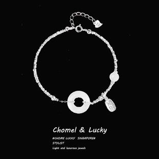 「碎银平安扣」玉髓新中式 纯银手链女生轻奢小众精致高级生日礼物