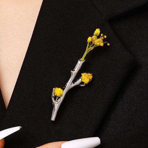 设计感DIY可插花胸针女小众创意