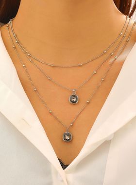 欧美跨境饰品小众设计感亚克力黑