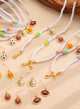 欧美跨境时尚足球橄榄球运动风吊